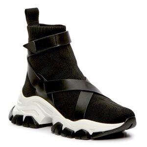 JLO by Jennifer Lopez Black High-Top Sneakers with Straps